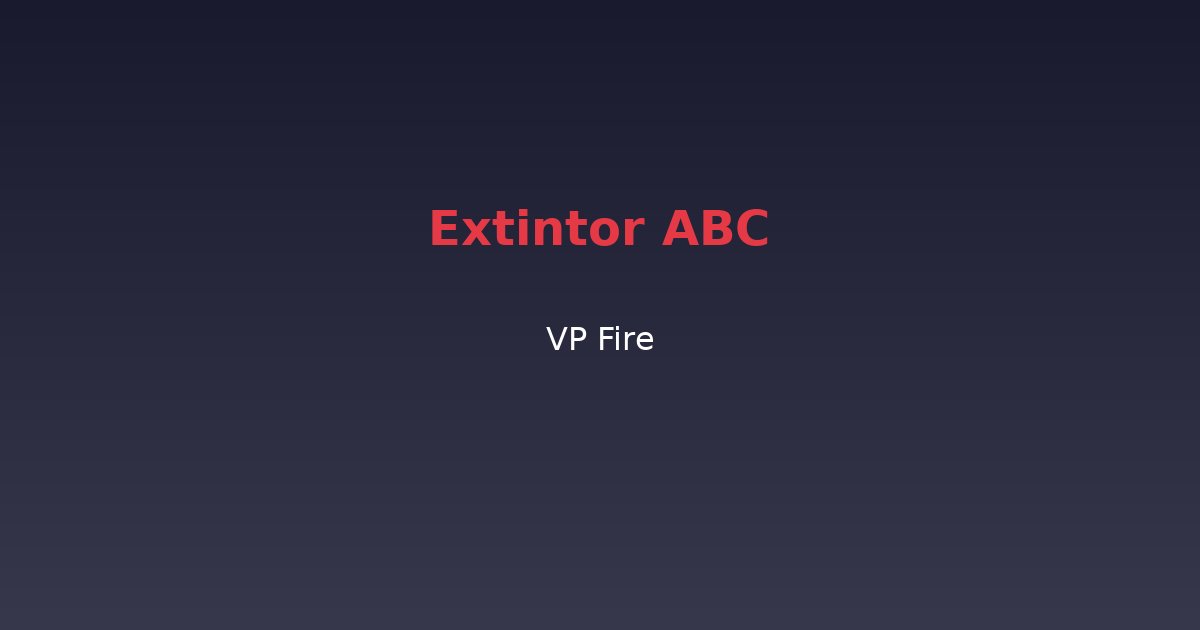 Extintor ABC - VP Fire Equipamentos de Combate a Incêndio