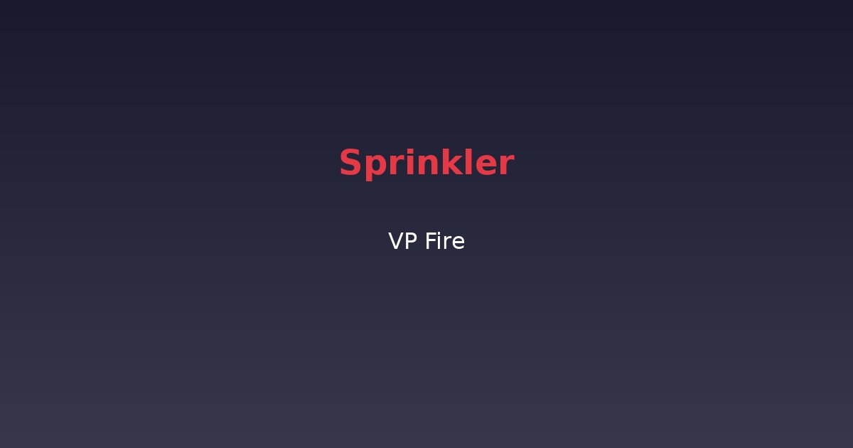 Sprinkler - VP Fire Equipamentos de Combate a Incêndio